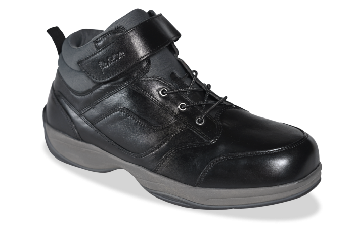 PedLite SAM 7001 Black Leather Orthopedic Walking Boots Mens 10 W Wide Diabetic OrthoComfoot Men main image 4